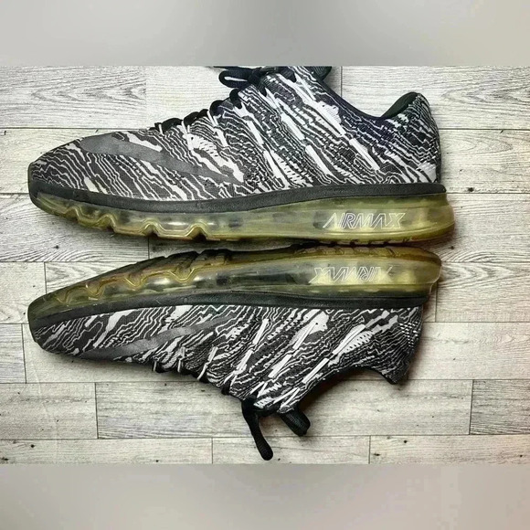 Nike Air Max 2016 Print Shoes Black White Reflective Zebra  Running Shoe-11 - Picture 7 of 9
